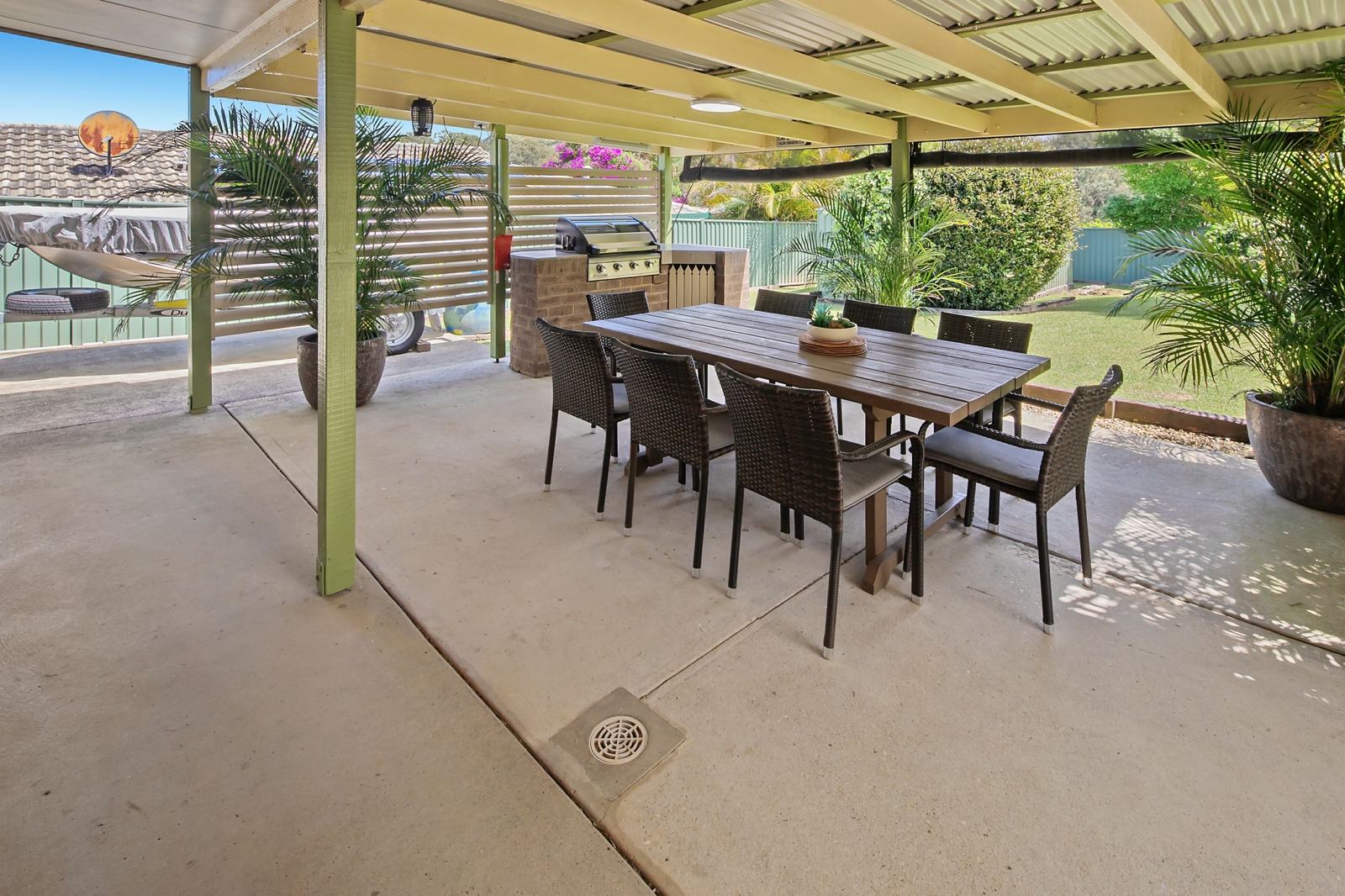 under cover patio