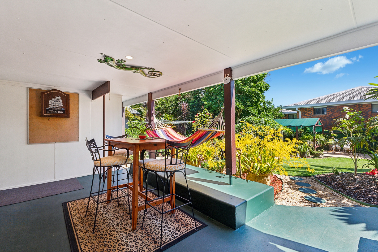 downstairs patio